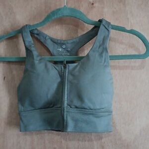 90 Degrees by Reflex Sage Green Racerback Sports Bra in Size Small